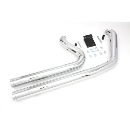 PartzBiz HD: 3452739-Radii Maxx Short Shot Chrome Exhaust Dual Drag Pipe Set Harley Softail 1984-2006 PartzBiz HD: 3452739-Radii Maxx Short Shot Chrome Exhaust Dual Drag Pipe Set Harley Softail 1984-2006