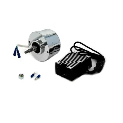 PartzBiz HD 32-0372 - Chrome Generator Alternator 12 โวลต์ 17 แอมป์ชุดแปลง Harley Ironhead Servi