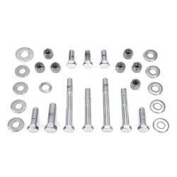 PartzBiz HD 9854-28 - Chrome Upper และ Lower เครื่องยนต์ ฮาร์ดแวร์ยึดมอเตอร์ Bolt Set Softail Harley FXST PartzBiz HD 9854-28 - Chrome Upper และ Lower เครื่องยนต์ ฮาร์ดแวร์ยึดมอเตอร์ Bolt Set Softail Harley FXST