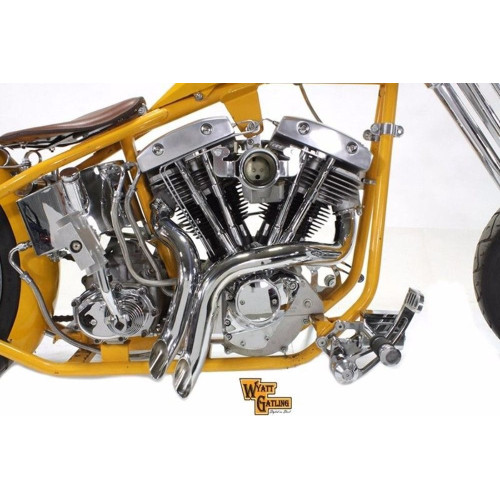 PartzBiz HD: 3441711-2‚” LAF LAF ท่อไอเสีย Chrome Y Down Draft Drag Pipes 71-84 Harley Shovelhead FX