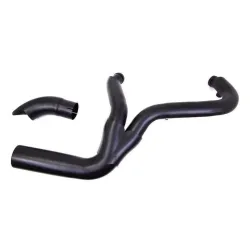PartzBiz HD 29-0047 - สีดำเอาต์พุตสูง 2 เป็น 1 ท่อไอเสีย Header Harley Touring Bagger 2007-2016