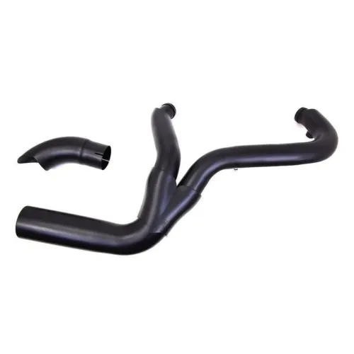 PartzBiz HD: 3445678-สีดำเอาต์พุตสูง 2 เป็น 1 ท่อไอเสีย Header Harley Touring Bagger 2007-2016