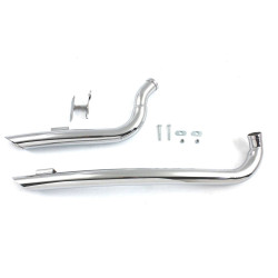 PartzBiz HD 30-0295 - New Radii 2‚” ท่อไอเสียทรงโค้ง Drag Custom Harley Softail