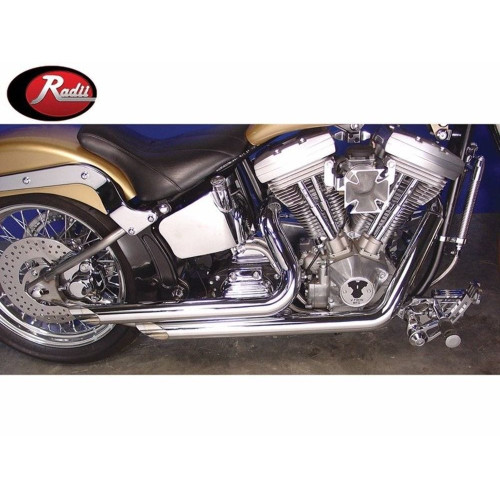 PartzBiz HD: 3456092-Radii 2 1/4‚” ชุดท่อไอเสีย Chrome Side Slash Style Drag Harley Softail FXST PartzBiz HD: 3456092-Radii 2 1/4‚” ชุดท่อไอเสีย Chrome Side Slash Style Drag Harley Softail FXST