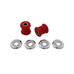 PartzBiz HD 28-0232 - ชุดแฮนด์แดมเปอร์ บูชโพลียูรีเทนสีแดง Riser Harley Sofail Dyna Xl Chop