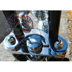 PartzBiz HD ACM-SHBA - Springer Handlebar Tree Adapter Top Clamp 3.5″ Wide Risers Harley DNA Paughco