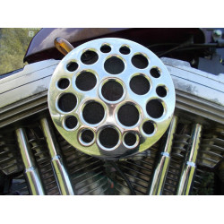 PartzBiz HD 34-0762 - Air Filter Cleaner Holey Drilled Chrome Cover CV EFI Harley Sportster Chopper XL PartzBiz HD 34-0762 - Air Filter Cleaner Holey Drilled Chrome Cover CV EFI Harley Sportster Chopper XL