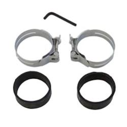 PartzBiz HD 35-0410 - Chrome Intake Manifold Band Seal Clamp Set Kit Harley Shovelhead และ Sportster