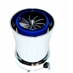 PartzBiz HD 34-1204 - Chrome Turbo Fan Velocity Stack เครื่องฟอกอากาศ S&S คาร์บูเรเตอร์ E Harley Big Twin EVO