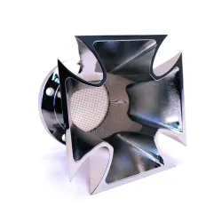 PartzBiz HD 34-3915 - Maltese Cross Velocity Stack เครื่องกรองอากาศ Harley Sportster Dyna Softail