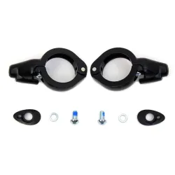 PartzBiz HD 33-1501 - 49mm Black Front Fork Tube Turn Signal Relocation Kit Harley Softail & Dyna