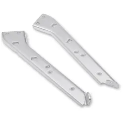PartzBiz HD 49-0791 - Chrome Heavy Duty HD Saddlebag Rails สนับสนุนวงเล็บชุด Harley Touring Dresser