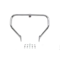 PartzBiz HD 51-0882 - Chrome Mid Control Dyna Front Crash Engine Frame Guard 91-2005 Harley Davidson