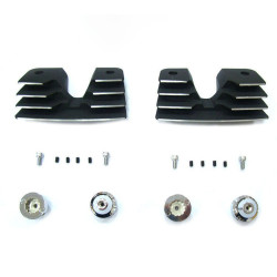 PartzBiz HD 42-1153 - V-Twin Wrinkle Black Finned Spark Plug Head Bolt Covers Harley Twin Cam 99-16