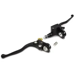 PartzBiz HD 26-1013 - ชุดแฮนด์บาร์สีดำชุดควบคุมคันคลัตช์กระบอกสูบหลัก Harley Chopper Bobber