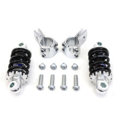PartzBiz HD 31-1745 - Mini Solo Seat Dual 4‚” ชุดสปริงโช้คอัลลอย Harley Bobber Sportster Chopper XL