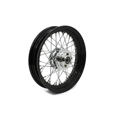 PartzBiz HD: 3441650-16X3 สีดำด้านหน้า 40 Chrome Spoke ล้อ 10+ Harley Sportster 48 สี่สิบแปด PartzBiz HD: 3441650-16X3 สีดำด้านหน้า 40 Chrome Spoke ล้อ 10+ Harley Sportster 48 สี่สิบแปด