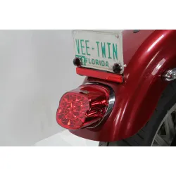 PartzBiz HD 33-1603 - ไฟท้าย LED Laydown สีแดงสำหรับ Harley Softail Sportster Touring PartzBiz HD 33-1603 - ไฟท้าย LED Laydown สีแดงสำหรับ Harley Softail Sportster Touring