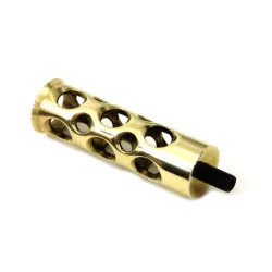 PartzBiz HD 21-0288 - Brass Swiss Cheese Hole Shot Toe Shift Shifter Foot Peg Harley Chopper & Bobber PartzBiz HD 21-0288 - Brass Swiss Cheese Hole Shot Toe Shift Shifter Foot Peg Harley Chopper & Bobber