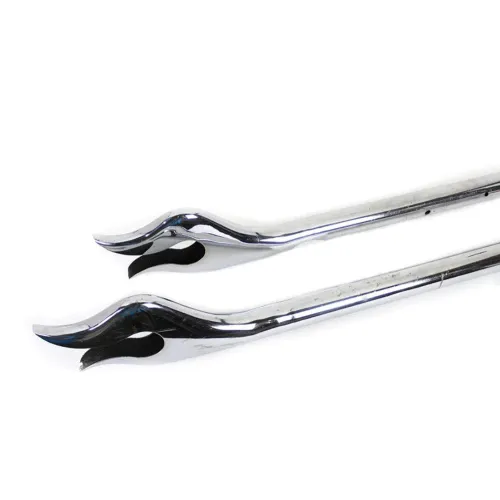 PartzBiz HD: 3475035-36” Chrome Flame Fishtail Straight Exhaust Mufflers Pipes Harley Touring 95-16 PartzBiz HD: 3475035-36” Chrome Flame Fishtail Straight Exhaust Mufflers Pipes Harley Touring 95-16