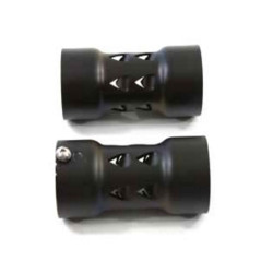 PartzBiz HD 30-0372 - สีดำ 2-1/8 ท่อไอเสียท่อไอเสีย Bolt In Baffle Baffles คู่ชุด Harley Chopper