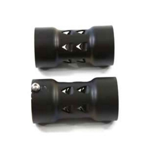 PartzBiz HD: 3443551-สีดำ 2-1/8 ท่อไอเสียท่อไอเสีย Bolt In Baffle Baffles คู่ชุด Harley Chopper