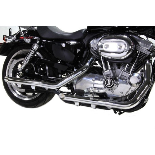 PartzBiz HD: 3447305-Chrome 2‚” Slip On Muffler Drag Pipes Exhaust Harley Sportster 2004-2013