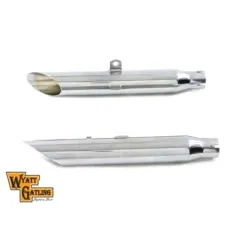PartzBiz HD 30-0239 - ท่อไอเสียท่อไอเสีย Chrome Slip-On Slash Cut Baffle Pipes 80-03 Harley Sportster XL PartzBiz HD 30-0239 - ท่อไอเสียท่อไอเสีย Chrome Slip-On Slash Cut Baffle Pipes 80-03 Harley Sportster XL