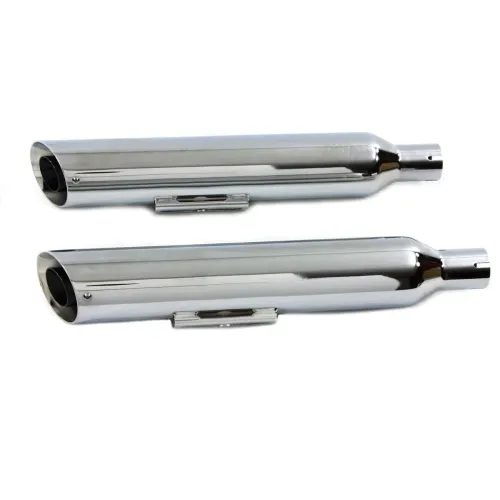 PartzBiz HD: 3452737-Radii Chrome Slip-On Slash ตัดท่อไอเสียท่อไอเสีย 1995-2005 Harley Dyna FXD