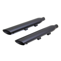 PartzBiz HD 30-0569 - Wyatt Gatling Black Slash Mufflers Slip On ท่อไอเสีย Harley Sportster XL 14+ PartzBiz HD 30-0569 - Wyatt Gatling Black Slash Mufflers Slip On ท่อไอเสีย Harley Sportster XL 14+