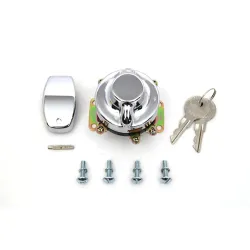 PartzBiz HD 32-1512 - Chrome 6-Post Fat Bob Gas Tank Dash Ignition Switch Key Lock Harley Shovelhead PartzBiz HD 32-1512 - Chrome 6-Post Fat Bob Gas Tank Dash Ignition Switch Key Lock Harley Shovelhead