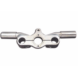 PartzBiz HD 49-0939 - Zinc Springer Fork Inline Top Triple Tree w/ Ears 36-45 Harley Knucklehead WL FL