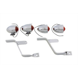 PartzBiz HD 33-0577 - V-Twin กัปตันอเมริกาสไตล์ Chrome MARKER ไฟท้ายชุดเลนส์สีแดง Harley PartzBiz HD 33-0577 - V-Twin กัปตันอเมริกาสไตล์ Chrome MARKER ไฟท้ายชุดเลนส์สีแดง Harley