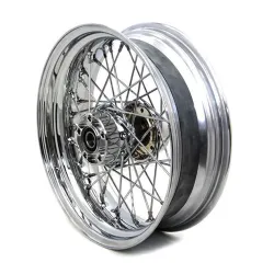 PartzBiz HD 52-0372 - Chrome 40 Spoke 16” x 5” Rear Wheel Rim Harley 08-2020 Sportster Wide Tire Kit