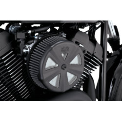 PartzBiz HD 71019 - Vance & Hines Crown Black VO2  Air Intake Accessory Skullcap Cover Accent Harley