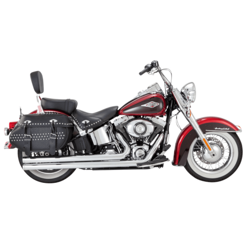 PartzBiz HD: 3485902-Chrome Vance & Hines Big Shots Long Exhaust Pipes System 12-2017 Harley Softail