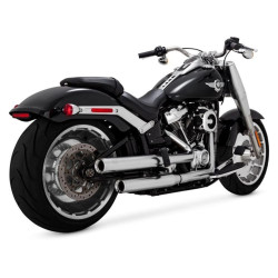 PartzBiz HD 16722 - Vance & Hines Satin Chrome Eliminator 300 ท่อสลิปออน Harley Softail 2018+