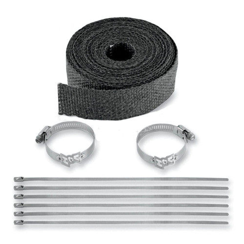 PartzBiz HD: 3454374-Vance & Hines Black Exhaust Pipe 25' Header Wrap Kit Clamps Harley Chopper 26523 PartzBiz HD: 3454374-Vance & Hines Black Exhaust Pipe 25' Header Wrap Kit Clamps Harley Chopper 26523