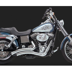 PartzBiz HD 26007 - Vance & Hines Chrome Big Radius Exhaust Drag Header Pipes Harley Dyna 1991-2005 PartzBiz HD 26007 - Vance & Hines Chrome Big Radius Exhaust Drag Header Pipes Harley Dyna 1991-2005