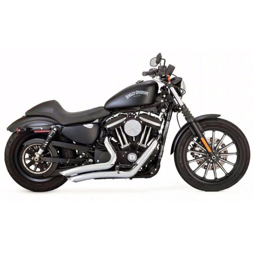 PartzBiz HD: 3454422-Vance & Hines Chrome Big Radius Exhaust Pipes System 14-2020 Harley Sportster XL