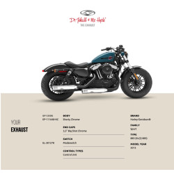 PartzBiz HD EP-111648-NC - Sportster 883  Shorty Chrome Big Shot
